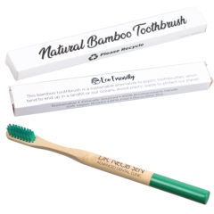 Bamboo Toothbrush with Green Bristles - 3001