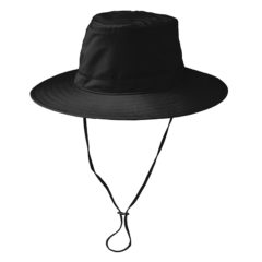 Port Authority® Lifestyle Brim Hat - 7256-Black-1-C921blackflatfront-1200W