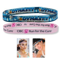 Marathon 1/2″ Stretchy Elastic Headband with Full Color Imprint - HB12HT