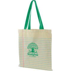 USA Crafted Flat Tote - Made to Order Flat Tote All Over Print_Green Handles