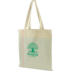 USA Crafted Flat Tote - Made to Order Flat Tote All Over Print_Natural Handles