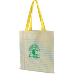 USA Crafted Flat Tote - Made to Order Flat Tote All Over Print_Yellow Handles