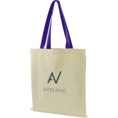USA Crafted Flat Tote - Made to Order Flat Tote_Purple Handles