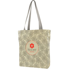 USA Crafted Gusseted Tote - Made to Order Gusseted Tote All Over Print_Gray Handles