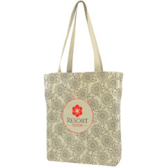 USA Crafted Gusseted Tote - Made to Order Gusseted Tote All Over Print_Natural Handles