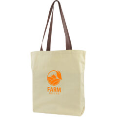USA-Crafted Gusseted Tote - Made to Order Gusseted Tote_Brown Handles