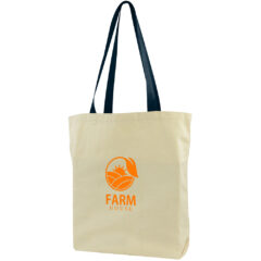 USA-Crafted Gusseted Tote - Made to Order Gusseted Tote_Navy Blue Handles