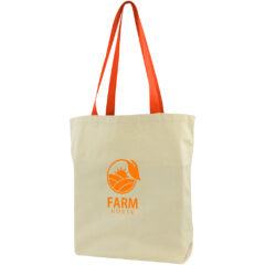 USA Crafted Gusseted Tote - Made to Order Gusseted Tote_Orange Handles