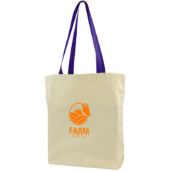 USA-Crafted Gusseted Tote - Made to Order Gusseted Tote_Purple Handles