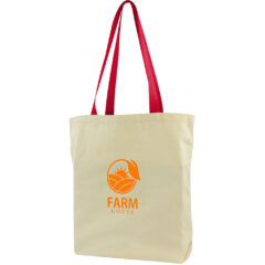 USA-Crafted Gusseted Tote - Made to Order Gusseted Tote_Red Handles