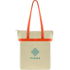 USA Crafted Zippered Tote - Made to Order Zippered Tote_Orange Handles