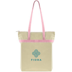 USA Crafted Zippered Tote - Made to Order Zippered Tote_Pink Handles