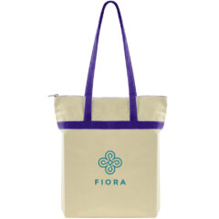 USA Crafted Zippered Tote - Made to Order Zippered Tote_Purple Handles