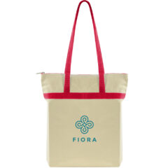 USA Crafted Zippered Tote - Made to Order Zippered Tote_Red Handles