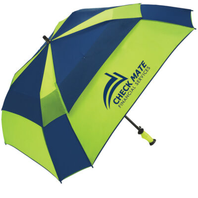 Shed Rain_sup_reg-__sup_ Windpro_sup_reg-__sup_ Vented Auto Open Square Golf With Gellas_sup_reg-__sup_ Gel-Filled Handle_Navy Blue_Lime Green With Lime Green Handle