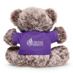 Soft Plush Bear With T-Shirt – 7″ - Soft Plush Bear With T-Shirt 8211 7in 8211 Back of shirt imprint
