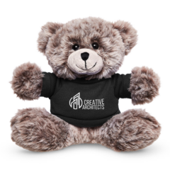 Soft Plush Bear With T-Shirt – 7″ - Soft Plush Bear With T-Shirt 8211 7in 8211 Black