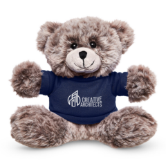 Soft Plush Bear With T-Shirt – 7″ - Soft Plush Bear With T-Shirt 8211 7in 8211 Navy Blue