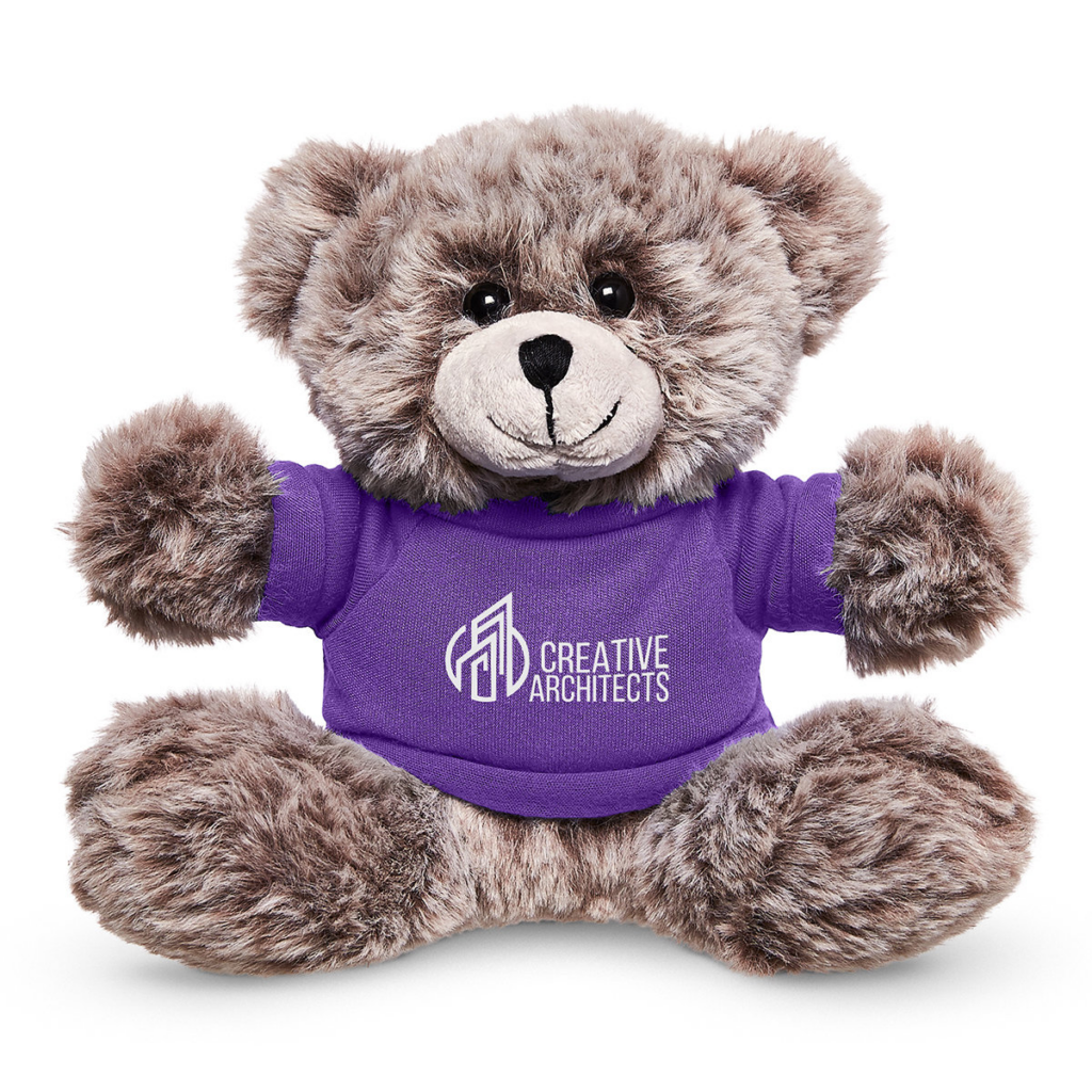 Soft Plush Bear With T-Shirt – 7″ - Soft Plush Bear With T-Shirt 8211 7in 8211 Purple