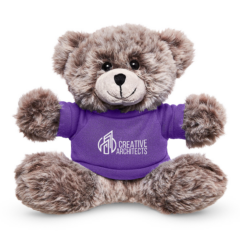 Soft Plush Bear With T-Shirt – 7″ - Soft Plush Bear With T-Shirt 8211 7in 8211 Purple