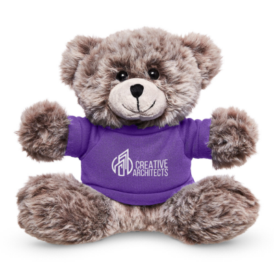 Soft Plush Bear With T-Shirt 8211 7in 8211 Purple