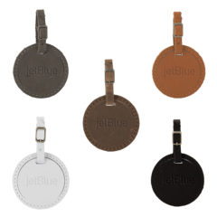 Culver Round Leather Luggage Tag - TCULVER-GROUP