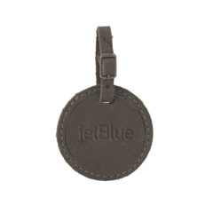 Culver Round Leather Luggage Tag - TCULVER-SGY