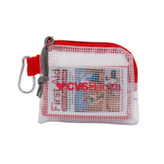 First Aid Kit in a Zippered Clear Nylon Bag - ZSKFIRSTAID-RD