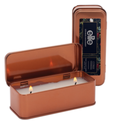 2.25 oz. Scented Copper Rectangular Candle - candletin