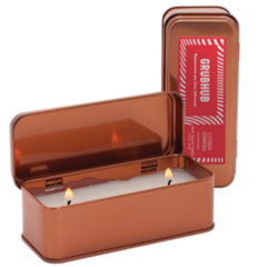 2.25 oz. Scented Copper Rectangular Candle - candletin3