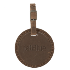 Culver Round Leather Luggage Tag - circletagdistressedbrown