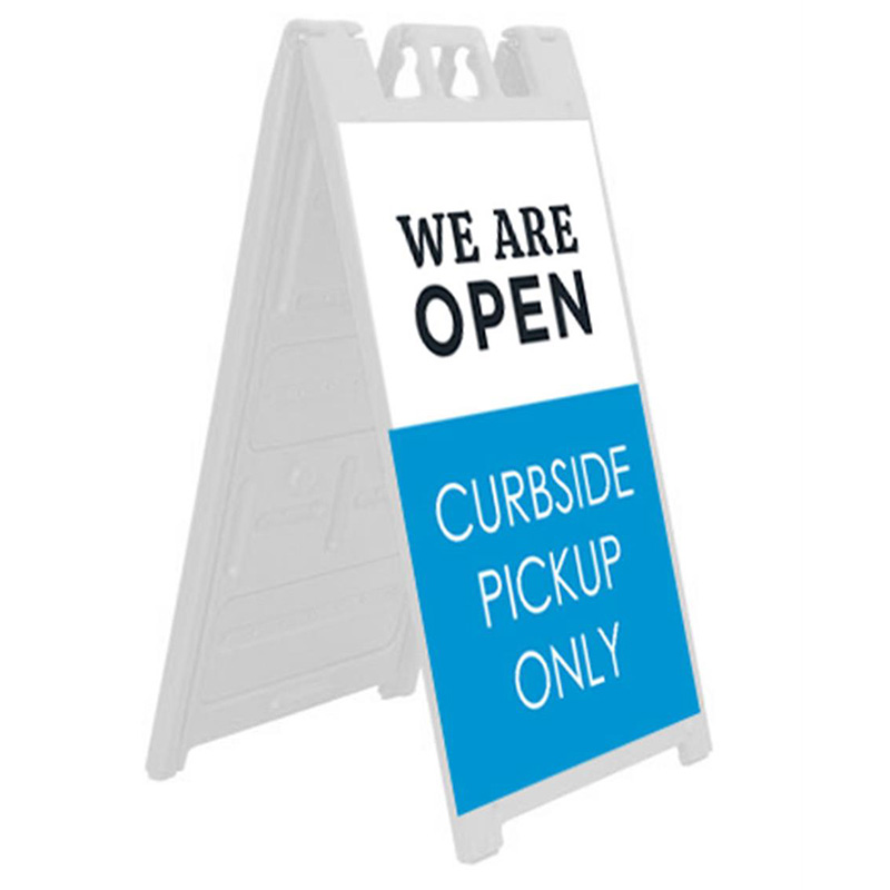 A-Frame Sign with Curbside Pickup or Custom Imprint - curbside