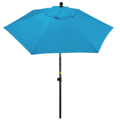 Steel Market Umbrella 7′ - cyan2