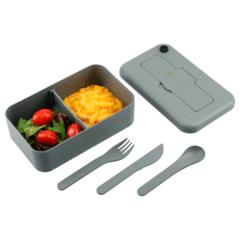 Bamboo Fiber Lunch Box with Utensil Pocket - download 2