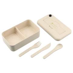 Bamboo Fiber Lunch Box with Utensil Pocket - download