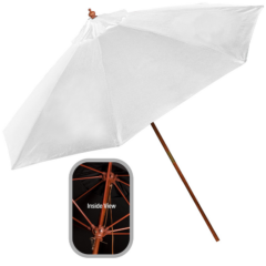 Wooden Fade Resistant Market Umbrella 9′ - fadewhite