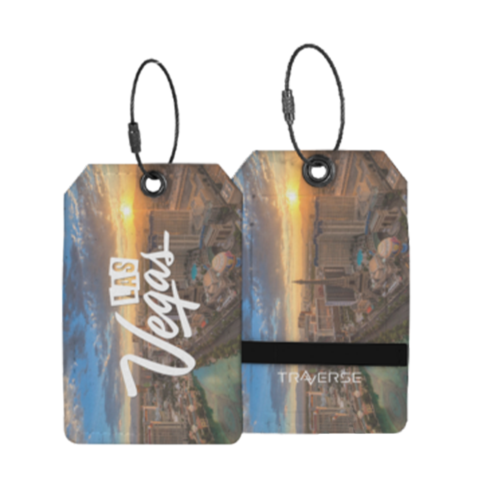 Pikes Recycled Dye-Sublimated Felt Luggage Tag - felttagfrontback