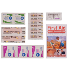 Basic First Aid Kit in a Resealable Plastic Bag - firstaidkitcontents