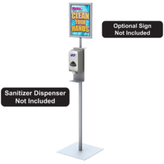 Hand Sanitizer Display Stand with Optional Sign Holder - handsanitizerdisplaystand