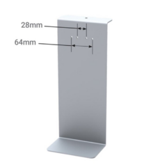 Hand Sanitizer Display Stand with Optional Sign Holder - handsanitizerdisplaystandholepattern