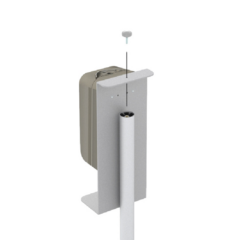 Hand Sanitizer Display Stand with Optional Sign Holder - handsanitizerdisplaystandtopknob