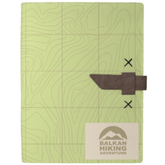 Hubbard Recycled Dye-Sublimated Felt Padfolio - hubbarddistressedbrown