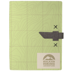 Hubbard Recycled Dye-Sublimated Felt Padfolio - hubbardslategrey