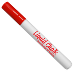Liquid-Mark® Liquid Chalk Erasable Wipe-Off Markers - liquichalkred