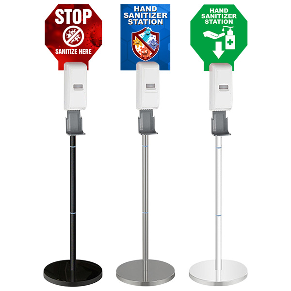 Touch Hand Sanitizer Dispenser with Billboard Sign and Stand - main