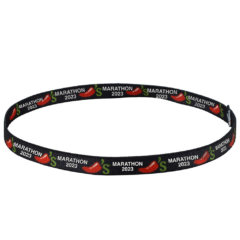 “Marathon” –  1/2″ Stretchy Elastic Full Color Headband - marathonheadbanddesignsample