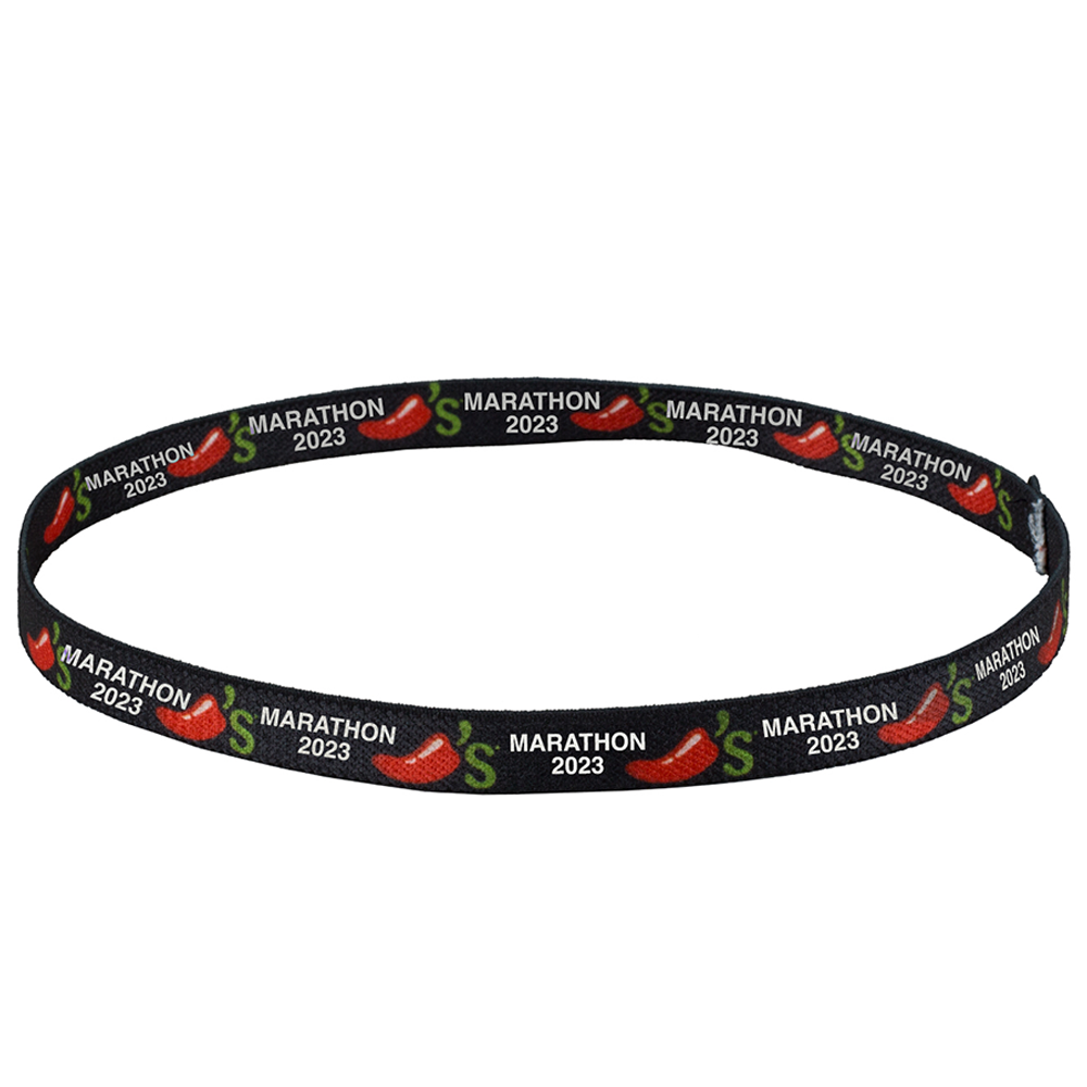 Marathon 1/2″ Stretchy Elastic Full Color Headband - marathonheadbanddesignsample