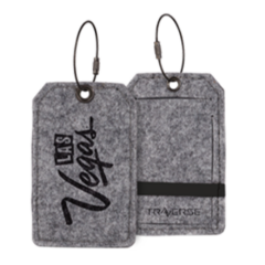 Poplar Recycled Felt Luggage Tag - poplarblack