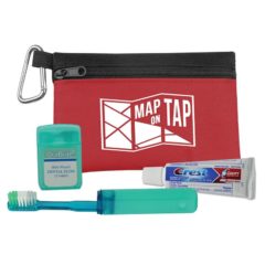 Premium Toothbrush Travel Kit - red