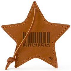 Ornament – Stella Leather Star - starornamenttan